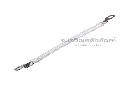 [E] สายกราวด์ สายถัก นิกเกิลบริสุทธิ์ ครอบสายทนความร้อน 1000 องศา ขนาด 2.5 sq.mm ยาว 100 mm